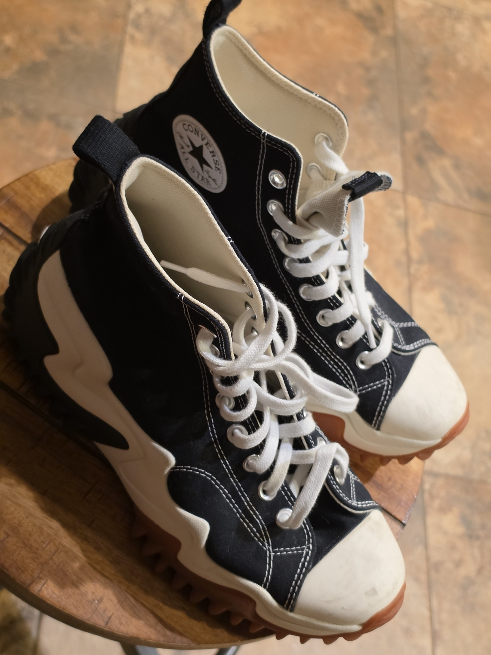 Converse Run Star Motion Black Gum Honey High-Top Sneakers